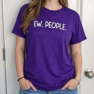 Women Quirky Purple Graphic Tee